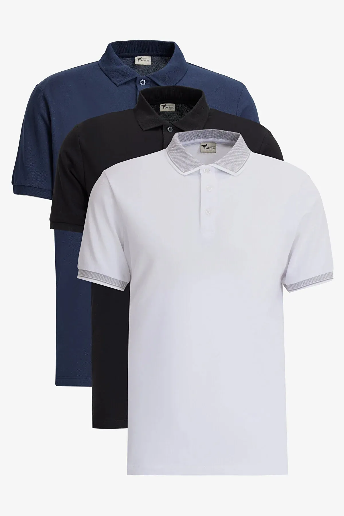 AC&Co Classics Men's Black-White-Navy Blue