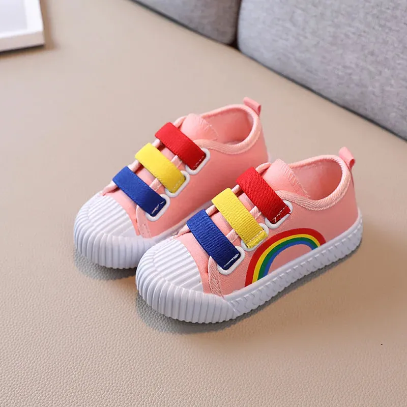 ARWEN&AJH GROUP مجموعة اروين التجاريه2024   Children Sneakers Boys Fashion Hook Shoes Girls Non-slip Casual Student Canvas Shoes Spring Autumn New Kids Designer Flats Shoes