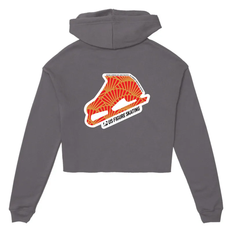 Asian Americans and Pacific Islanders Heritage Skate, Women's Cropped Fleece Hoodie