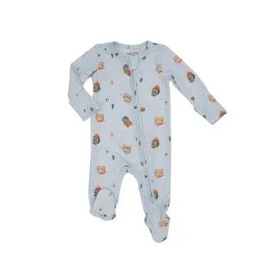 Baby Boy Footie | 2 Way Zipper- Avo Toast Fun | Angel Dear