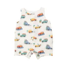 Baby Boy Jumpsuits and Rompers | Shortie- Off Road Adventure | Angel Dear