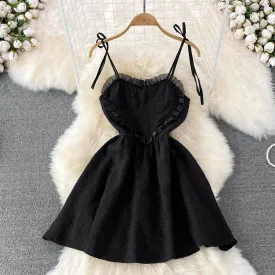 Black A line short dress fashion dress    S333