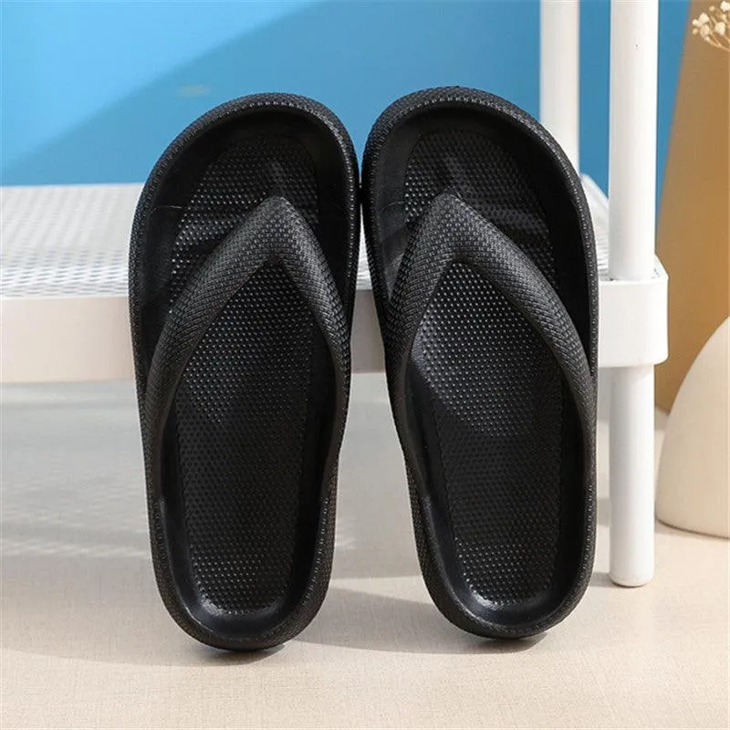 Clip Toe Shoes Eva Non-Slip Slippers Soft Sole Flip Flops Women Thick Bottom Bathroom Slides Summer