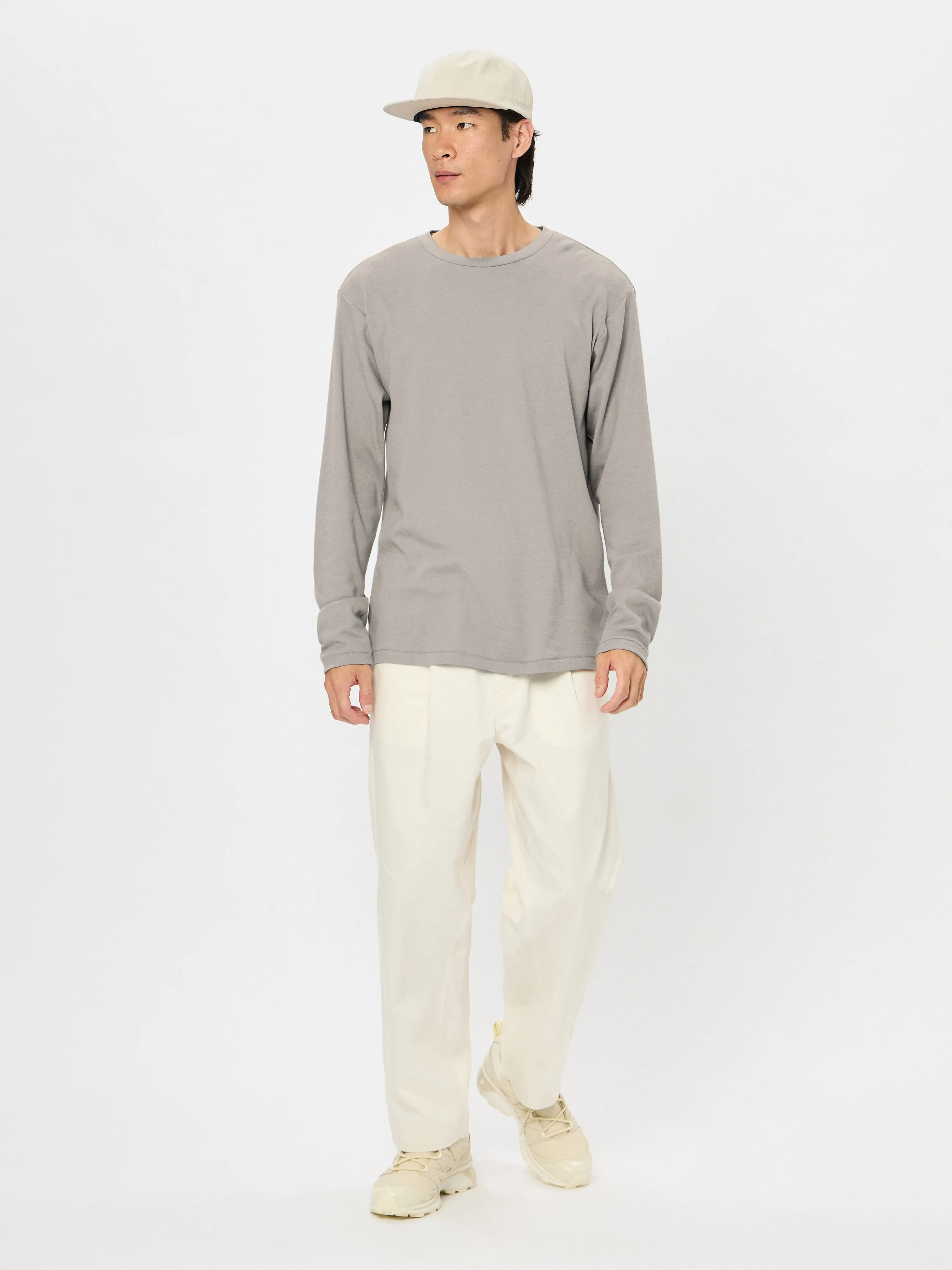 Cotton Covered Yarn Smooth L/S T-shirt