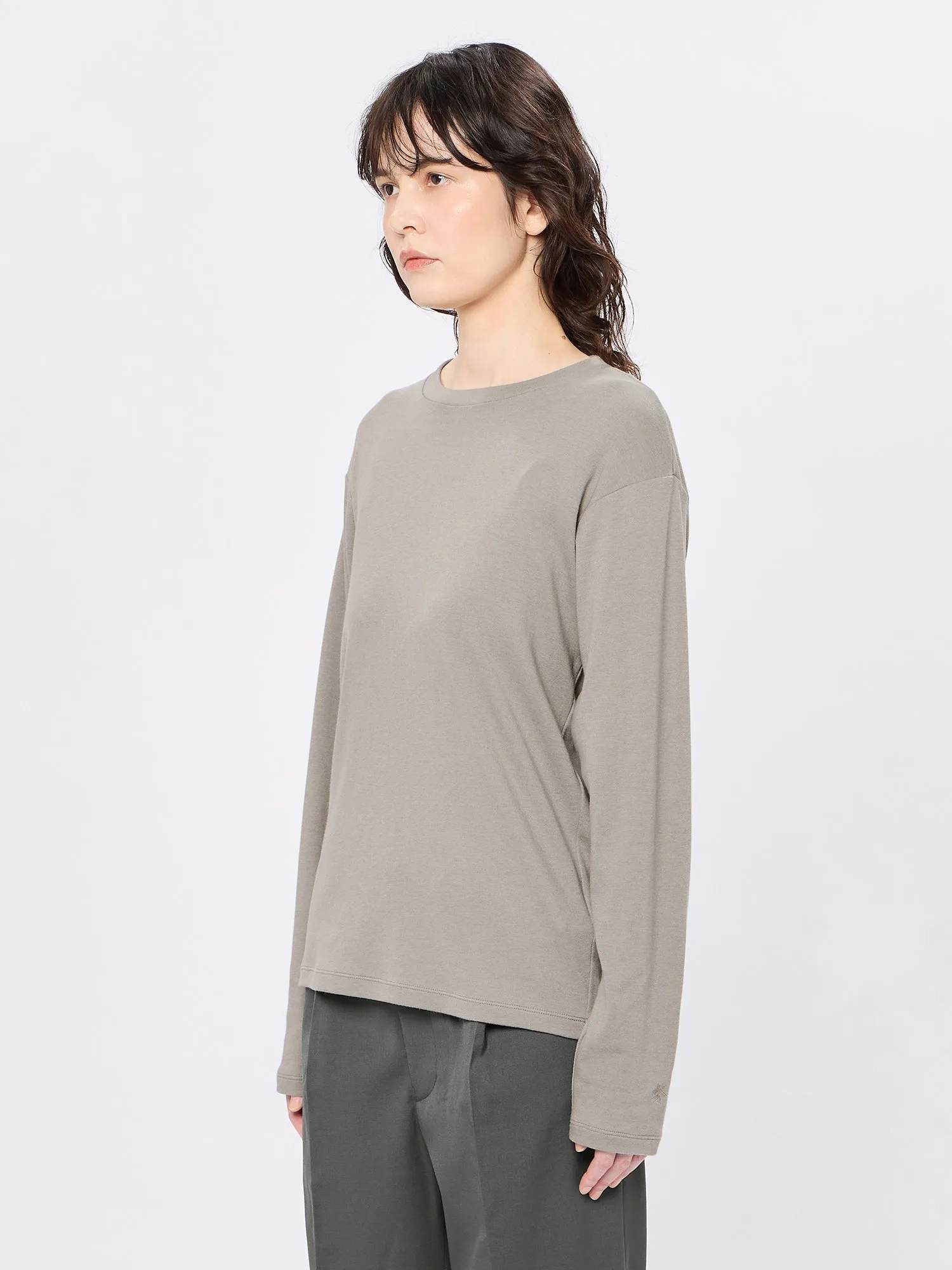 Cotton Covered Yarn Smooth L/S T-shirt