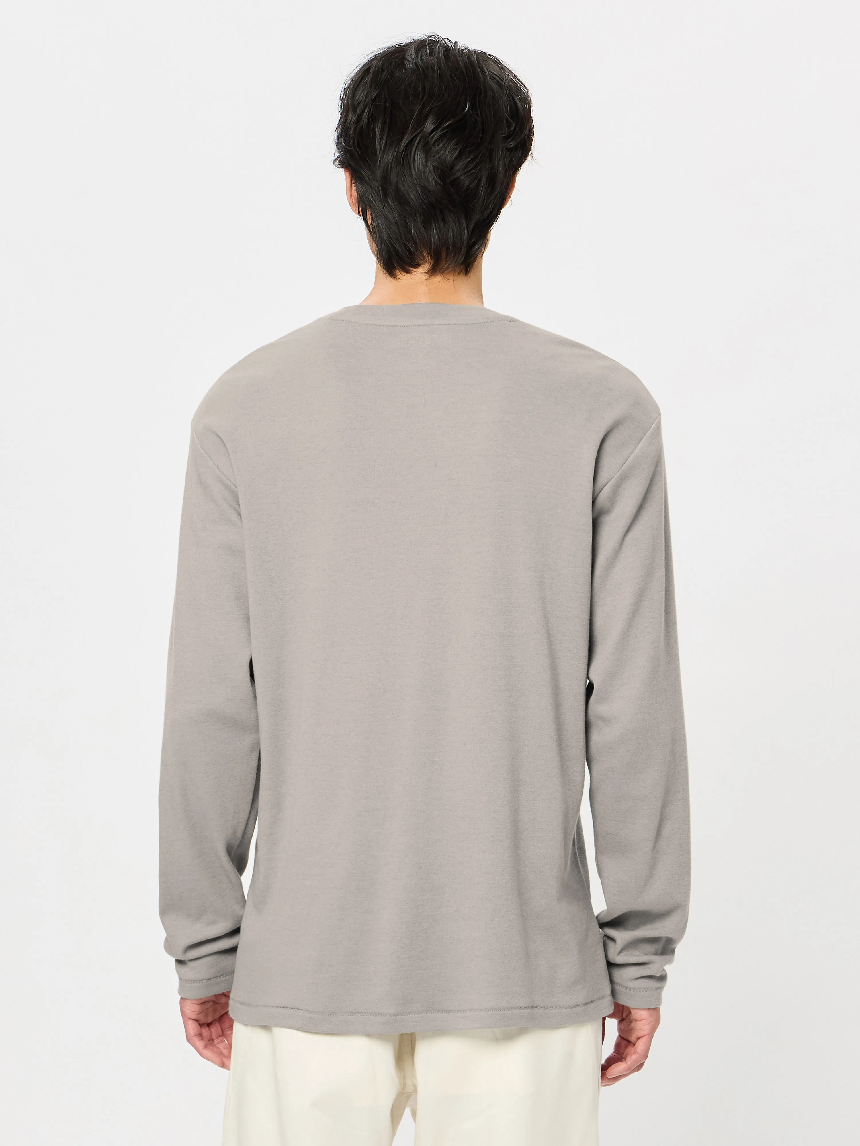 Cotton Covered Yarn Smooth L/S T-shirt