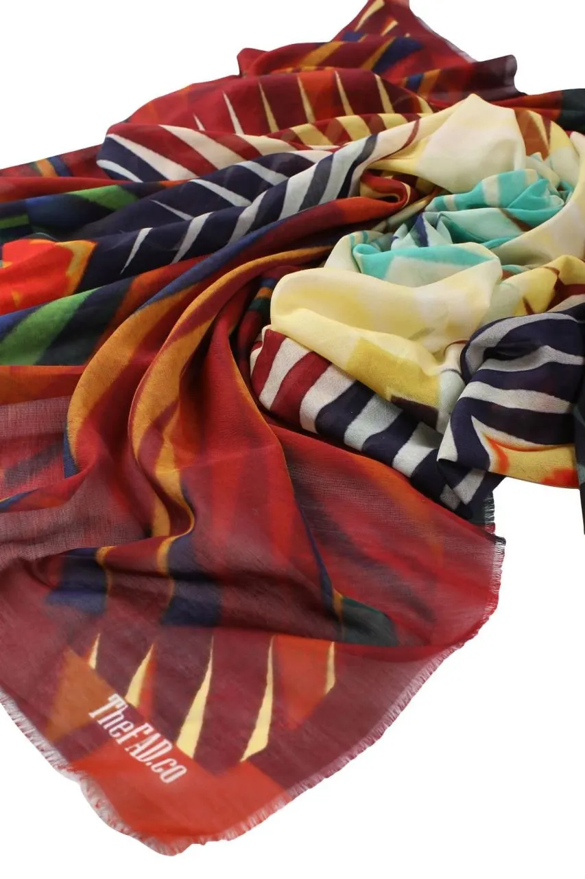 Cotton Silk Shawl, FLAME Collection