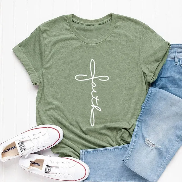 Cross Faith Christian Statement Shirt