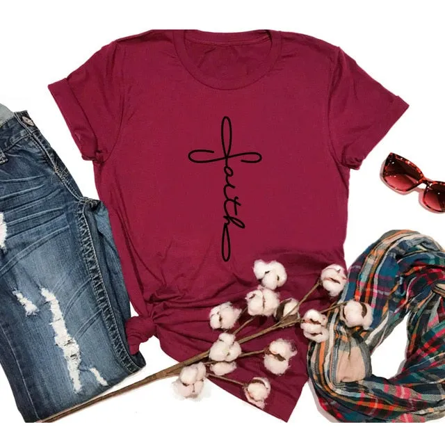 Cross Faith Christian Statement Shirt