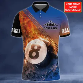 Custom Billiard Pool Shirt Men Women, 3D Print Polo Shirt For Billiard Player, Billiard Team