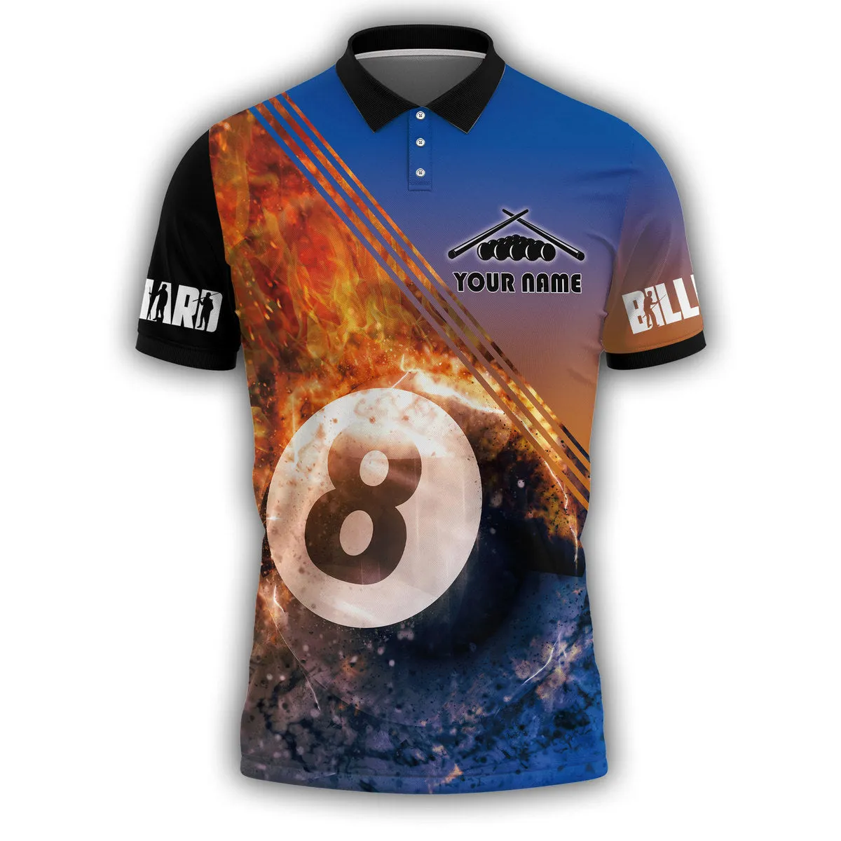 Custom Billiard Pool Shirt Men Women, 3D Print Polo Shirt For Billiard Player, Billiard Team