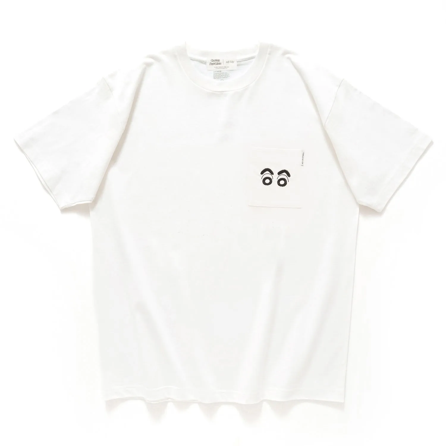 (EX491) Graphic Embroidery Pocket Tee