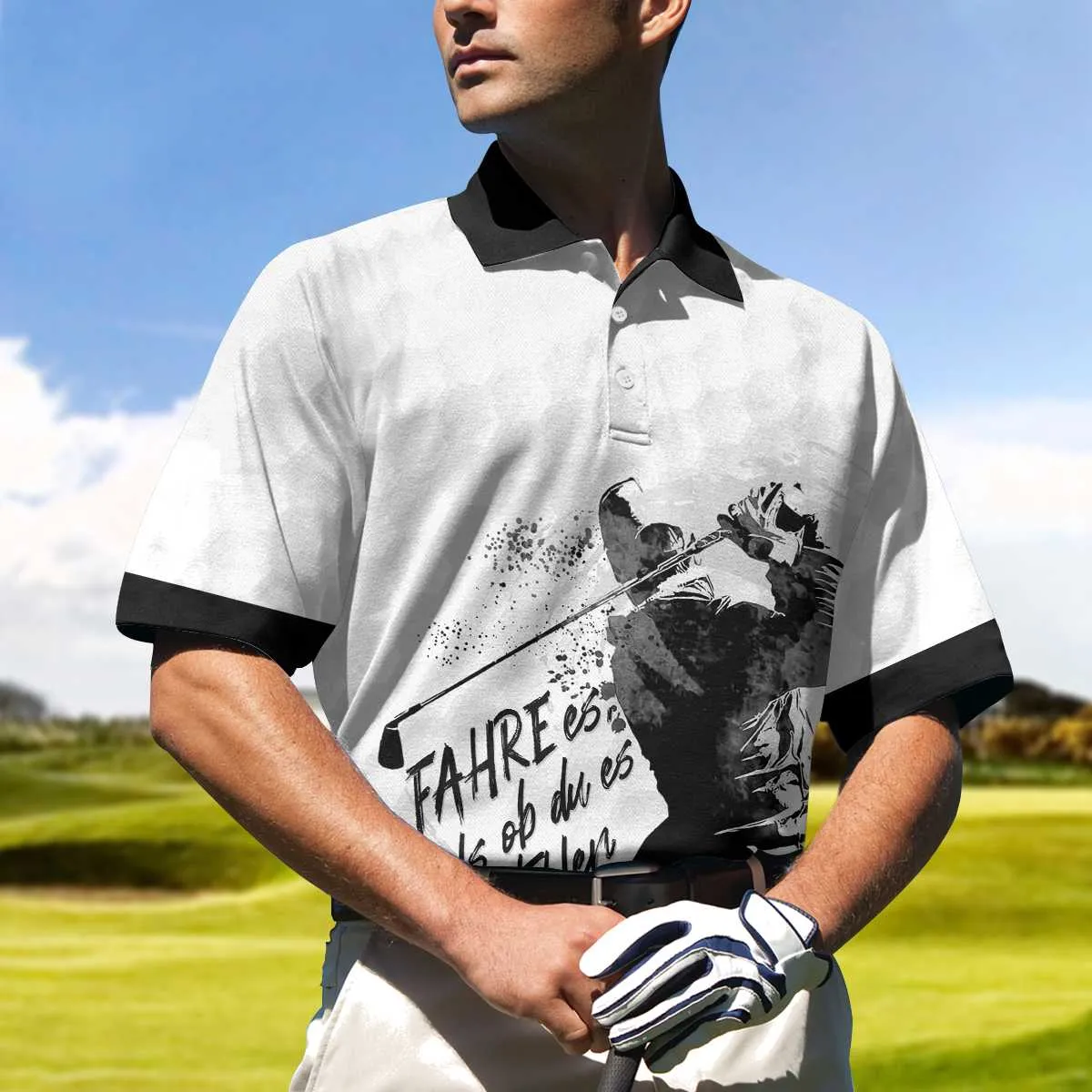 Fahre Es, Als Ob Du Es Gestohlen Hã¤Ttest Polo Shirt, German Golfing Polo Shirt, Best Golf Shirt For Men Coolspod