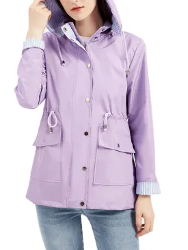 Fashion Waterproof Detachable Hood Trench Coat for Women - SF1497