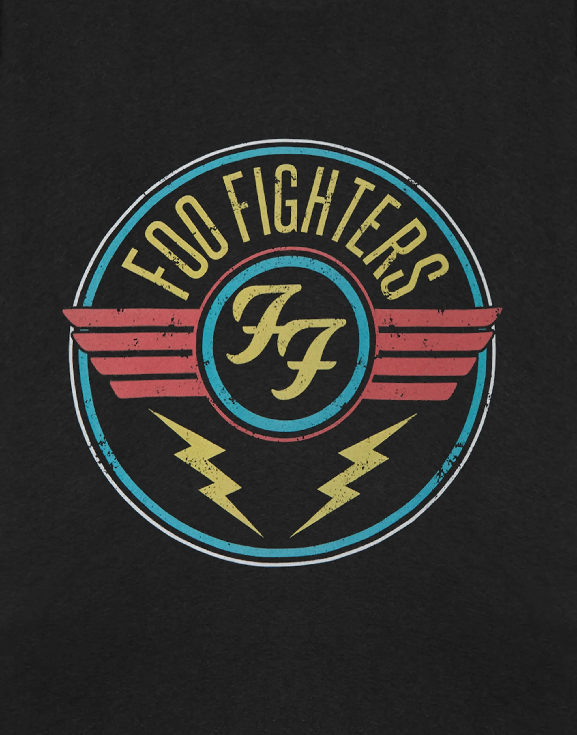 Foo Fighters Lightning Mens Black Short Sleeved T-Shirt