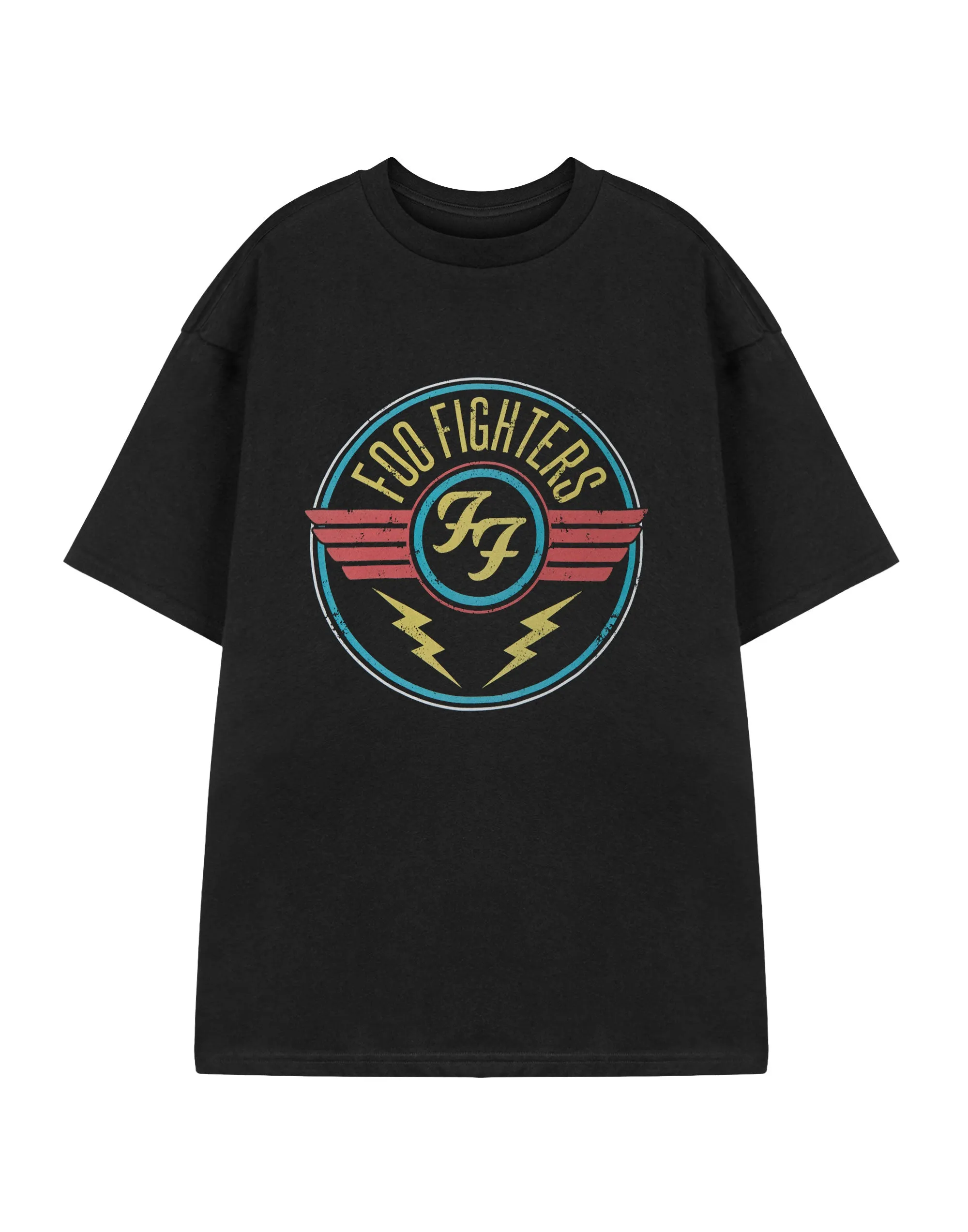 Foo Fighters Lightning Mens Black Short Sleeved T-Shirt