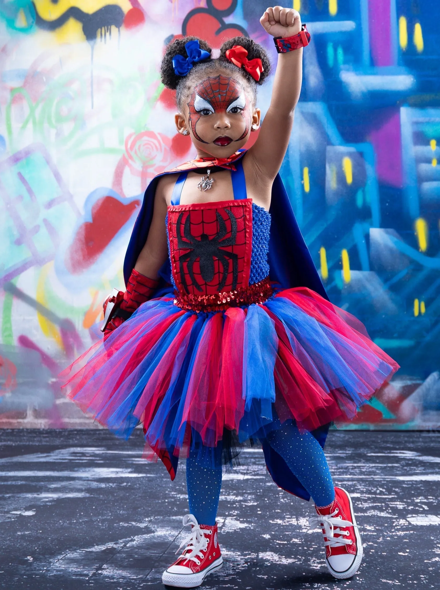 Superhero-Inspired Spider Girls Tutu Dress Costume