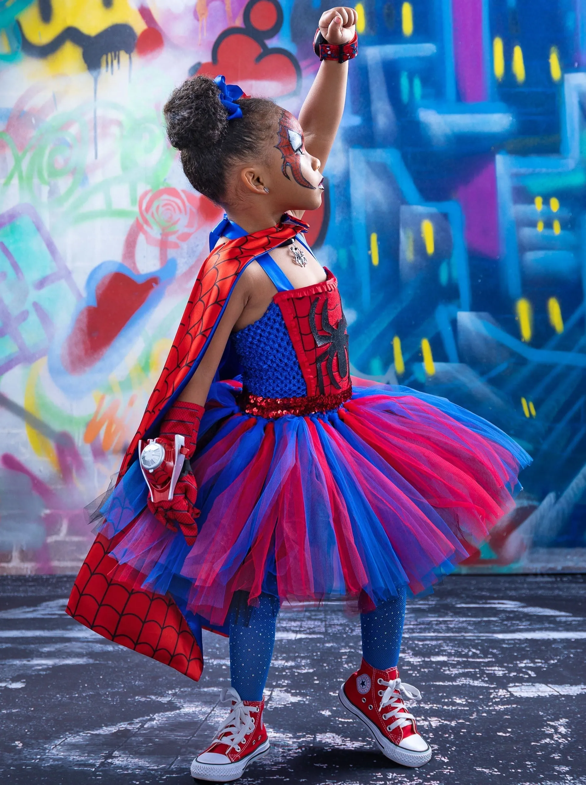 Superhero-Inspired Spider Girls Tutu Dress Costume