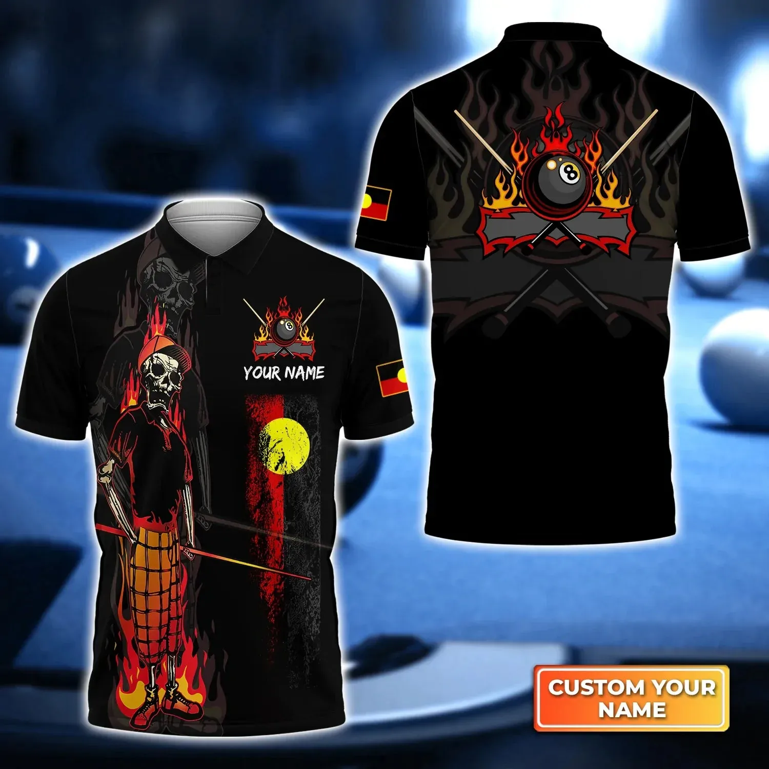 I'm Here To Break Your Balls Personalized Name 3D Polo Shirt, Billiard 3D shirt for men, Gift For Billiard Players