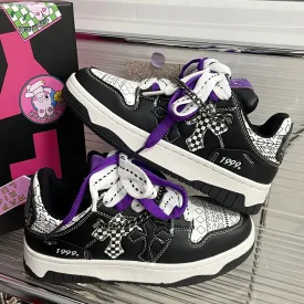 Limited Edition Cross Stitching Color Skate Shoes