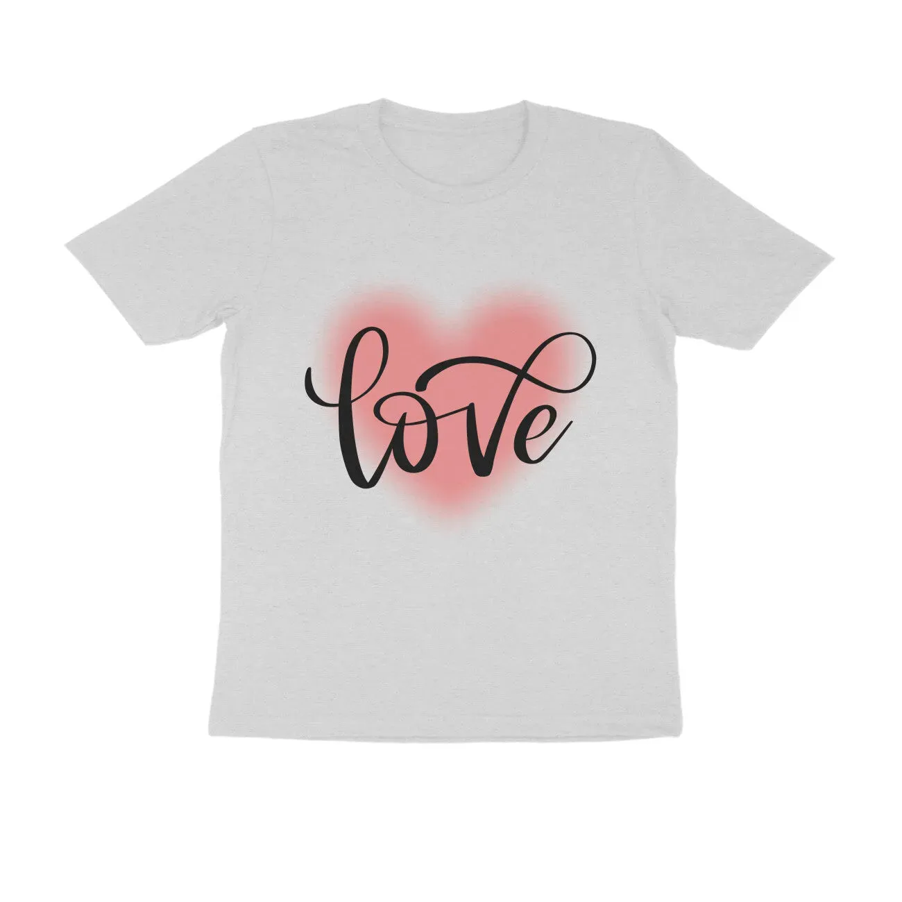 Love Typography Print Half Sleeves Cotton T-shirt for Men