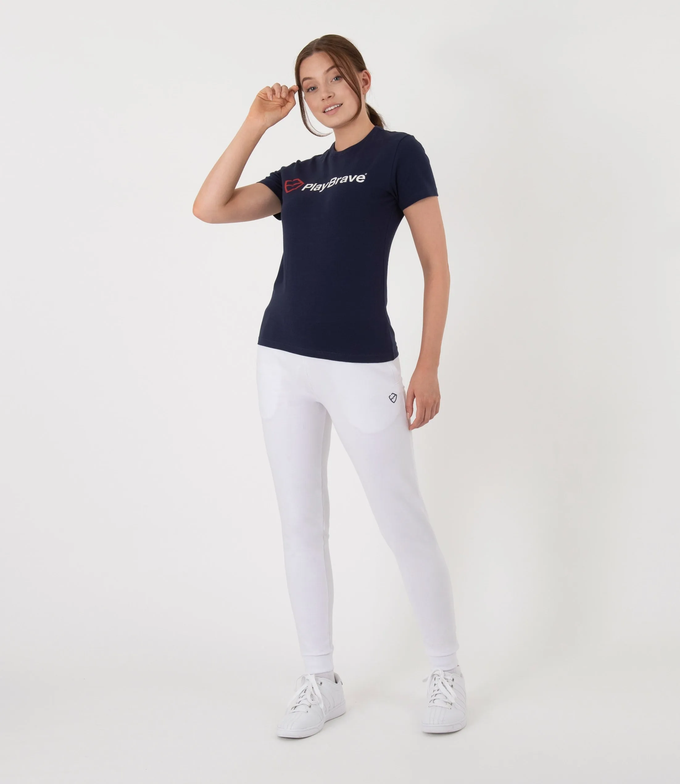 Margaret Pant - White/Navy