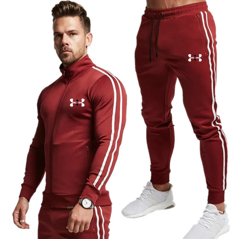 Men Sweatsuit Spring Autumn Male Sporting Suit Jacket Sweatshirt Pants