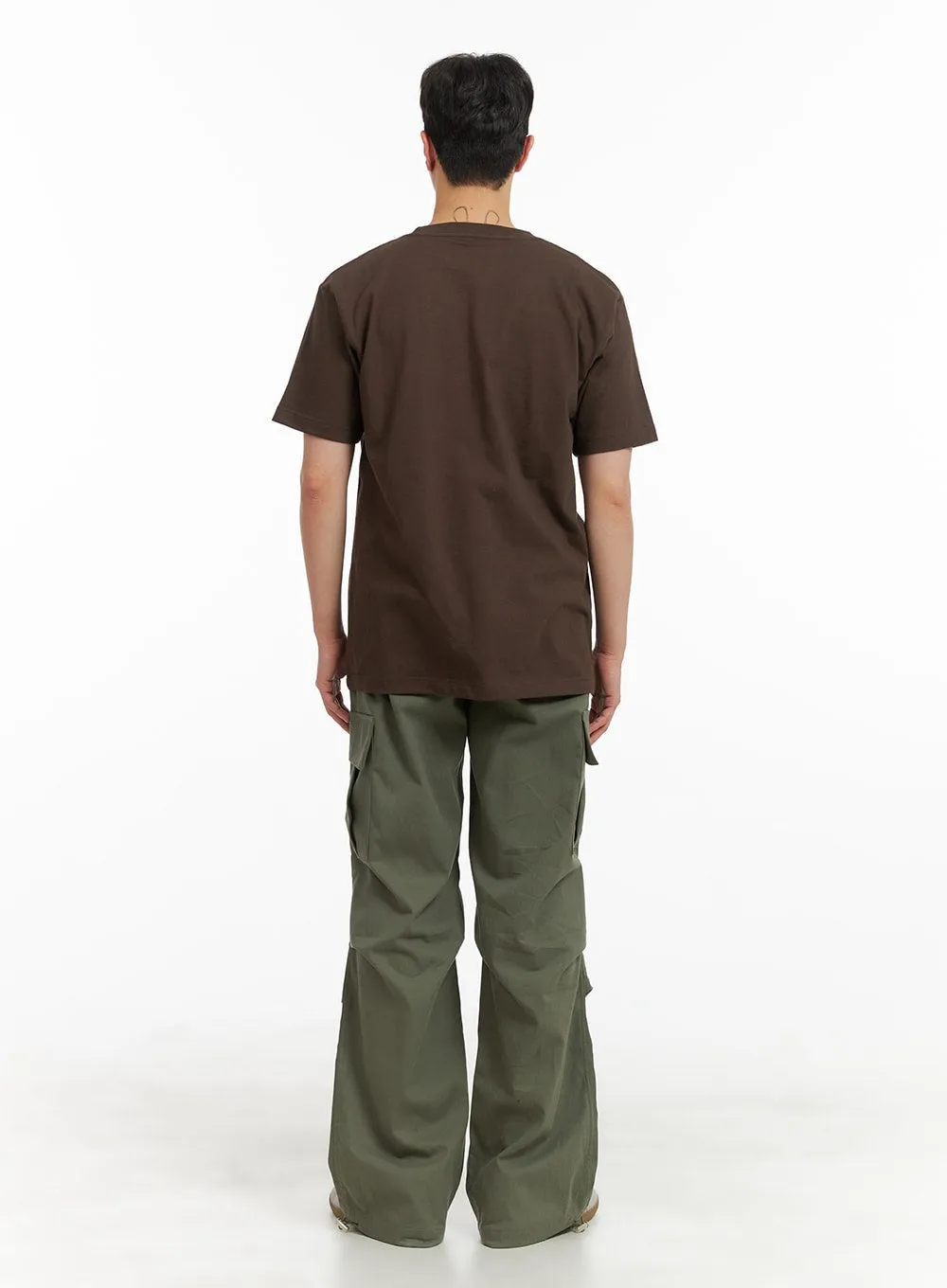 Men's Basic Short Sleeve T-Shirt IA402 / Brown