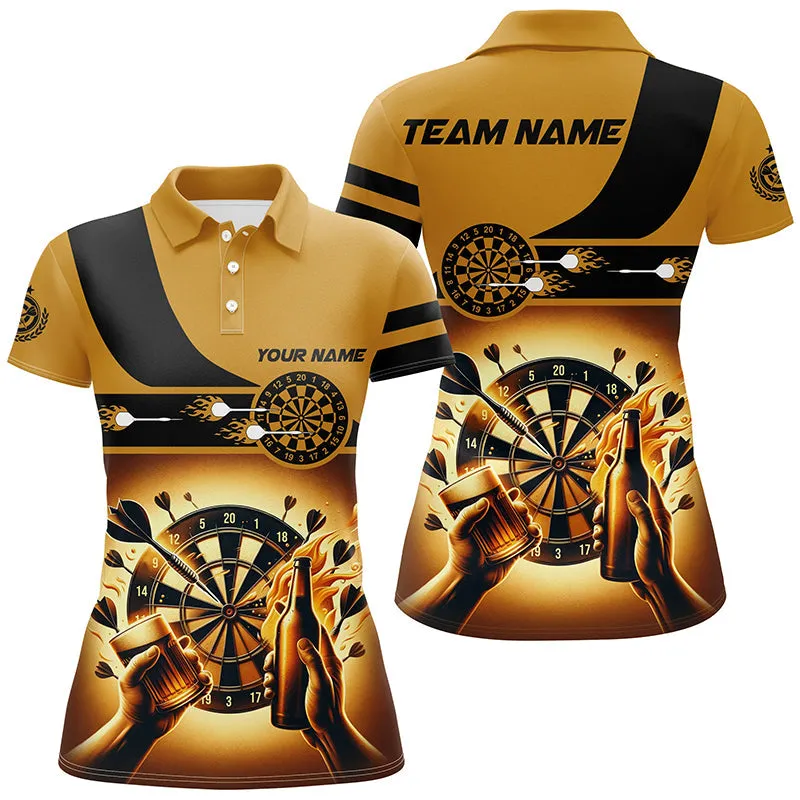 My Drinking Team Has A Darts Problem Womens Darts Polo Shirt Custom Beer Dart