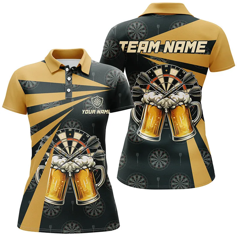 My Drinking Team Has A Darts Problem Womens Darts Polo Shirt Custom Beer Dart