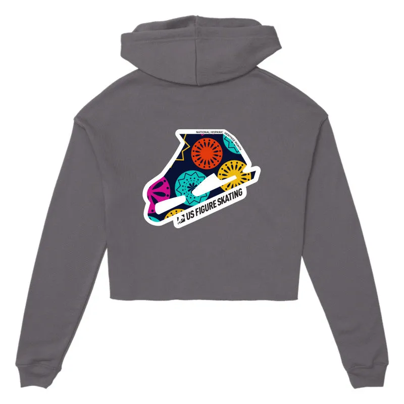 National Hispanic Heritage Skate, Women's Cropped Fleece Hoodie