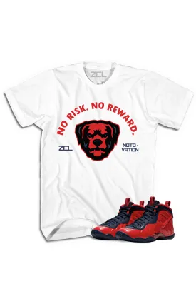 Nike Air Foamposite Pro USA "No Risk No Reward" Tee (Crimson)