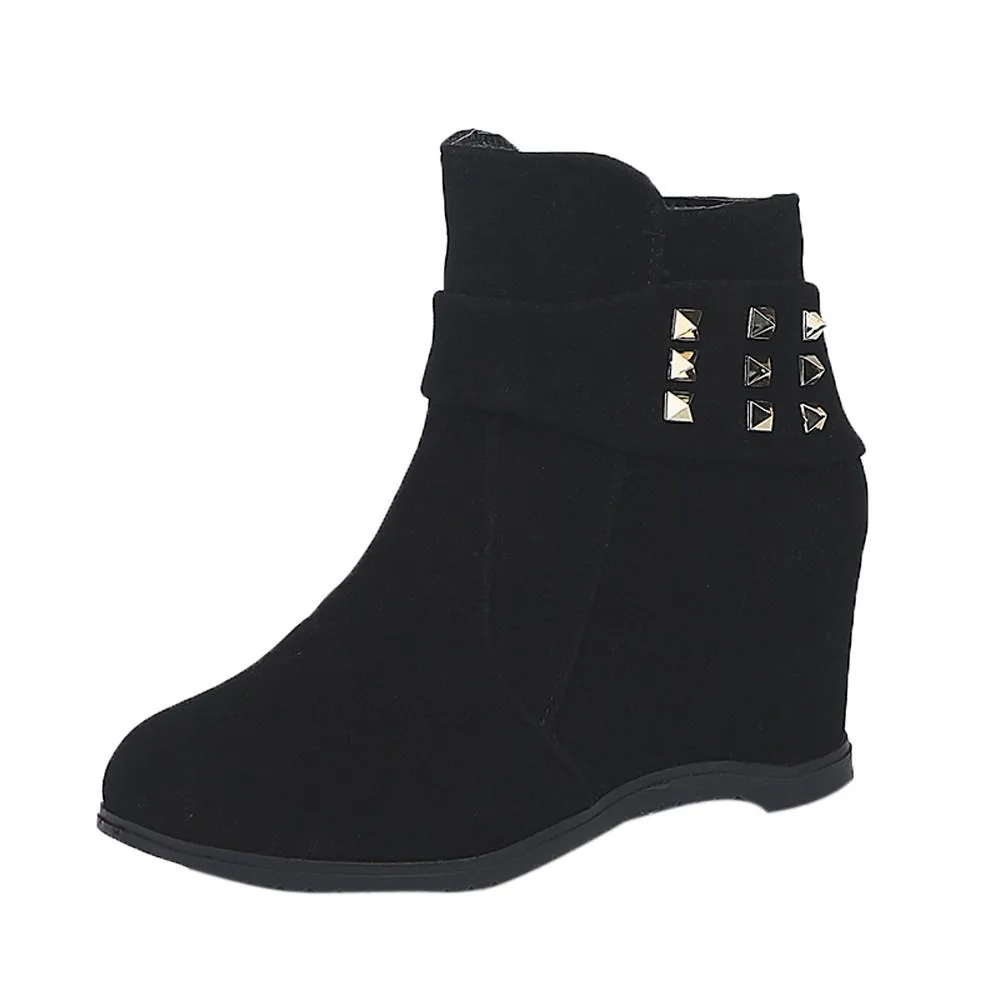 Platform Wedge Heel Boots Women Shoes Increased Platform Fashion Ccasual Boots