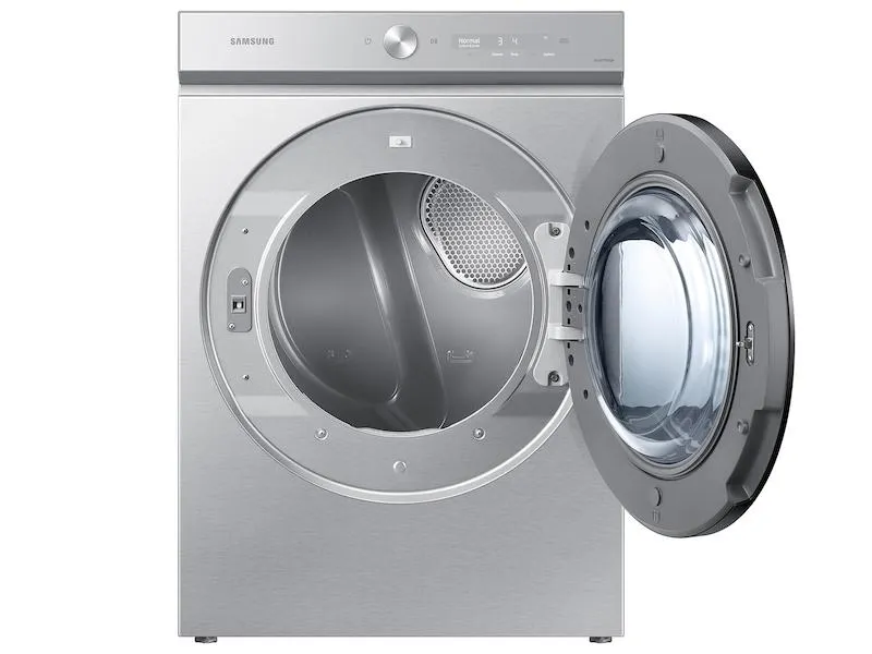 Samsung DVE53BB8700TA3 Bespoke 7.6 cu. ft. Ultra Capacity Electric Dryer with Super Speed Dry and AI Smart Dial in Silver Steel