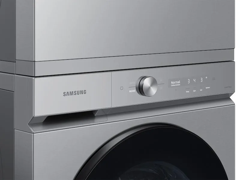 Samsung DVE53BB8700TA3 Bespoke 7.6 cu. ft. Ultra Capacity Electric Dryer with Super Speed Dry and AI Smart Dial in Silver Steel