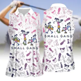 Small Gang Gradient Pattern Women Golf Apparels