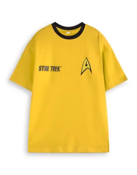 Star Trek Yellow Uniform Mens Yellow Short Sleeved T-Shirt