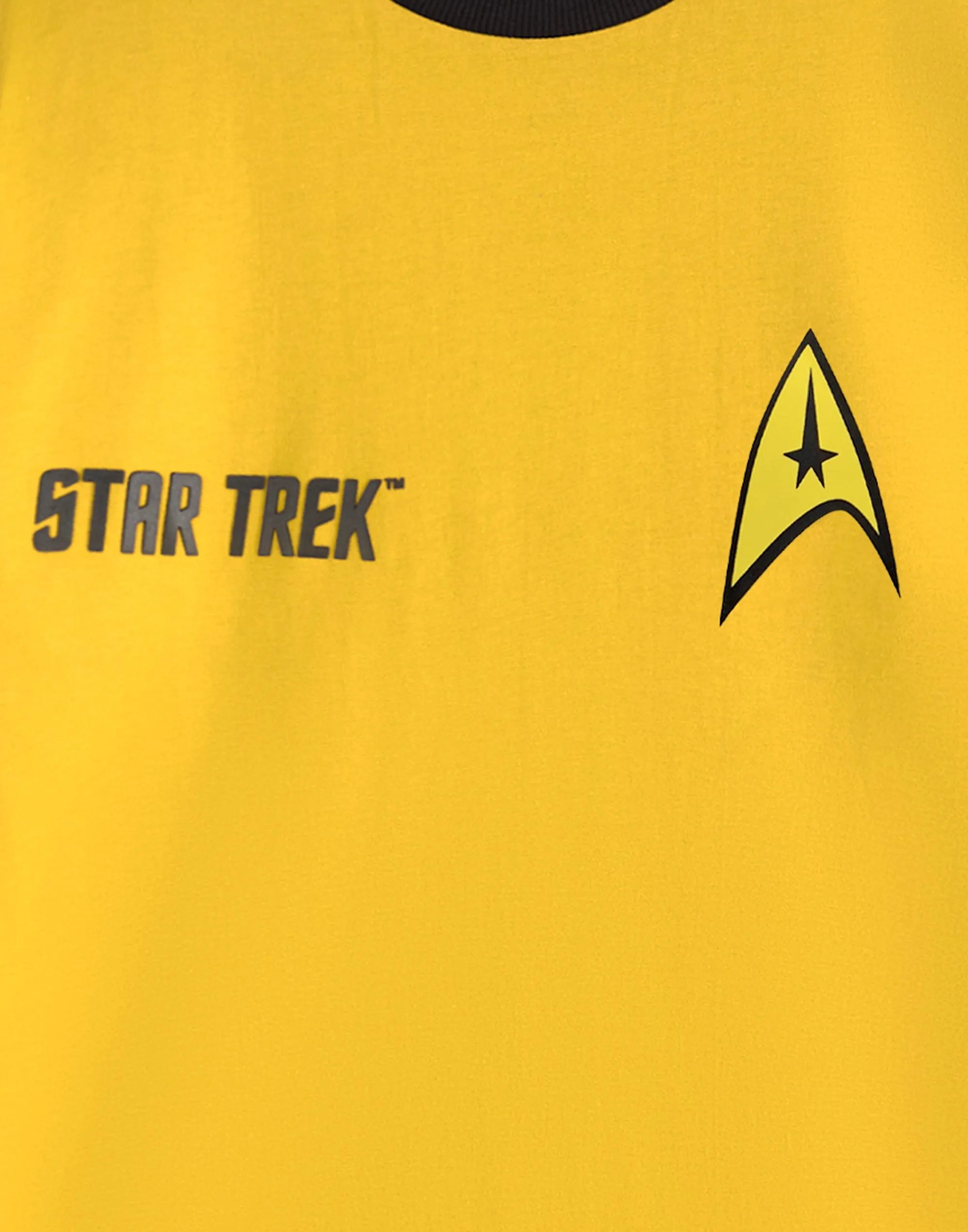 Star Trek Yellow Uniform Mens Yellow Short Sleeved T-Shirt