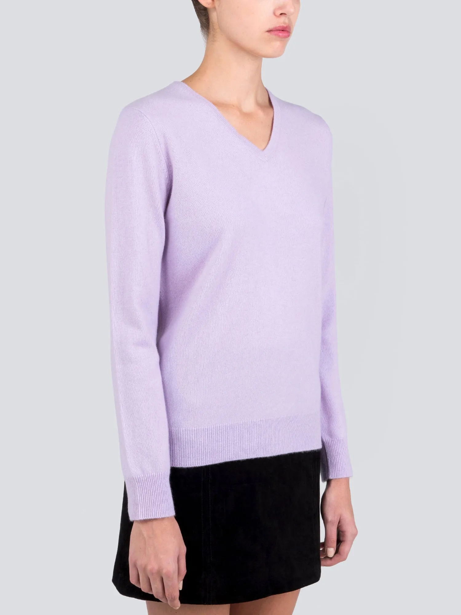 V Neck Sweater_Lavender