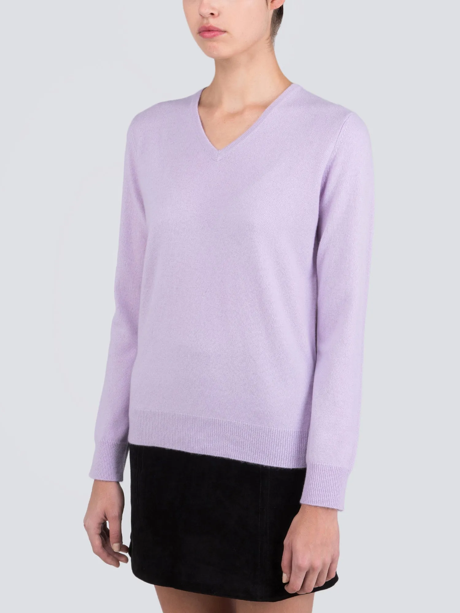 V Neck Sweater_Lavender