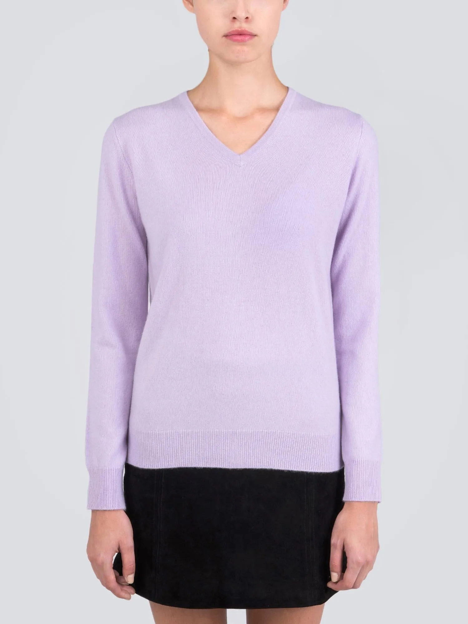 V Neck Sweater_Lavender