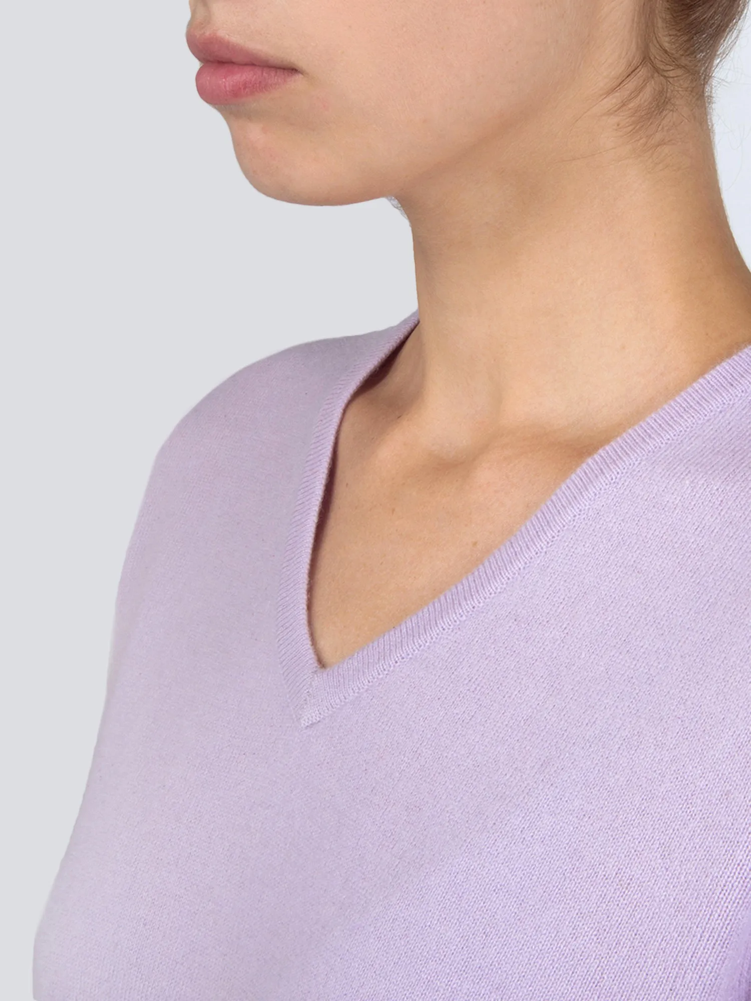 V Neck Sweater_Lavender