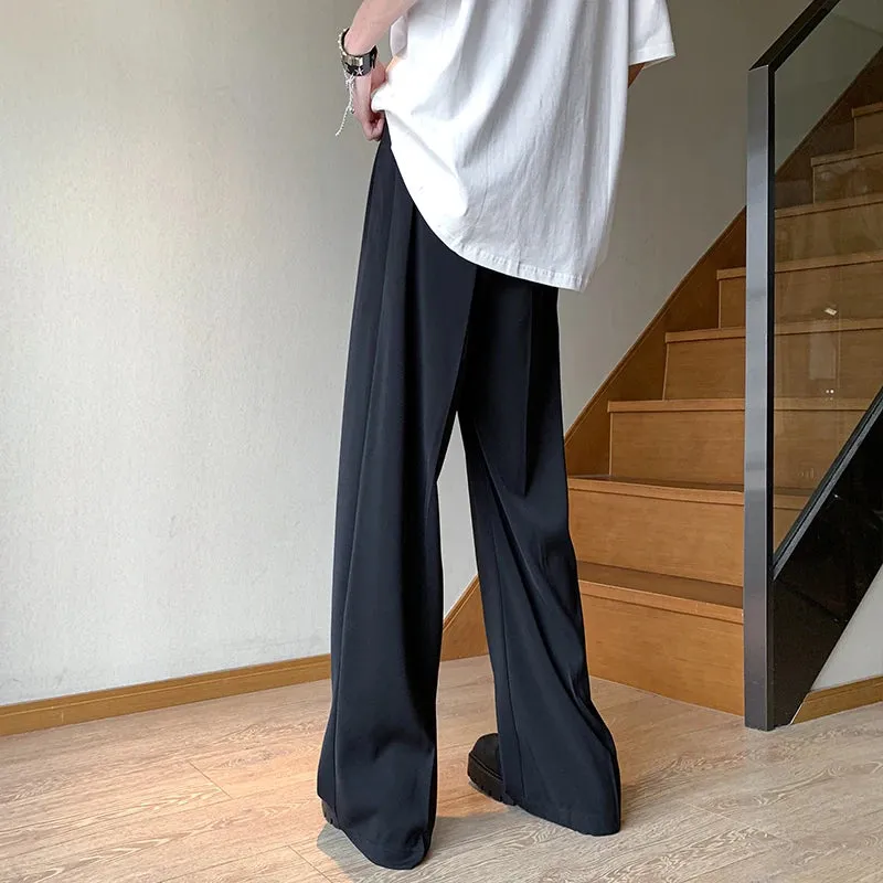 Wiaofellas Baggy Black Suit Pants Men Fashion Social Mens Dress Pants Korean Loose Straight Wide Leg Pants Mens Large Size Trousers 5XL