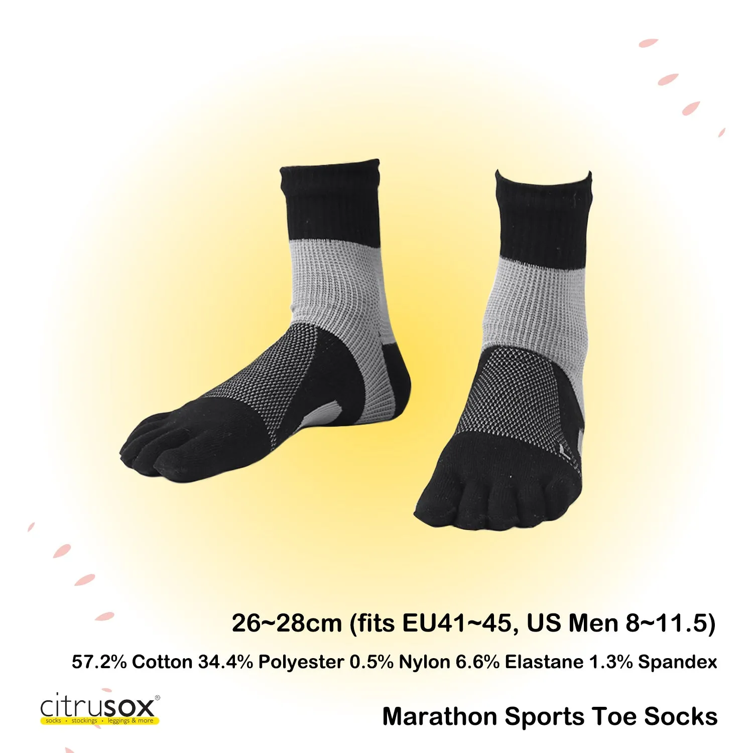 Wrap Patch Marathon Sports Toe Socks