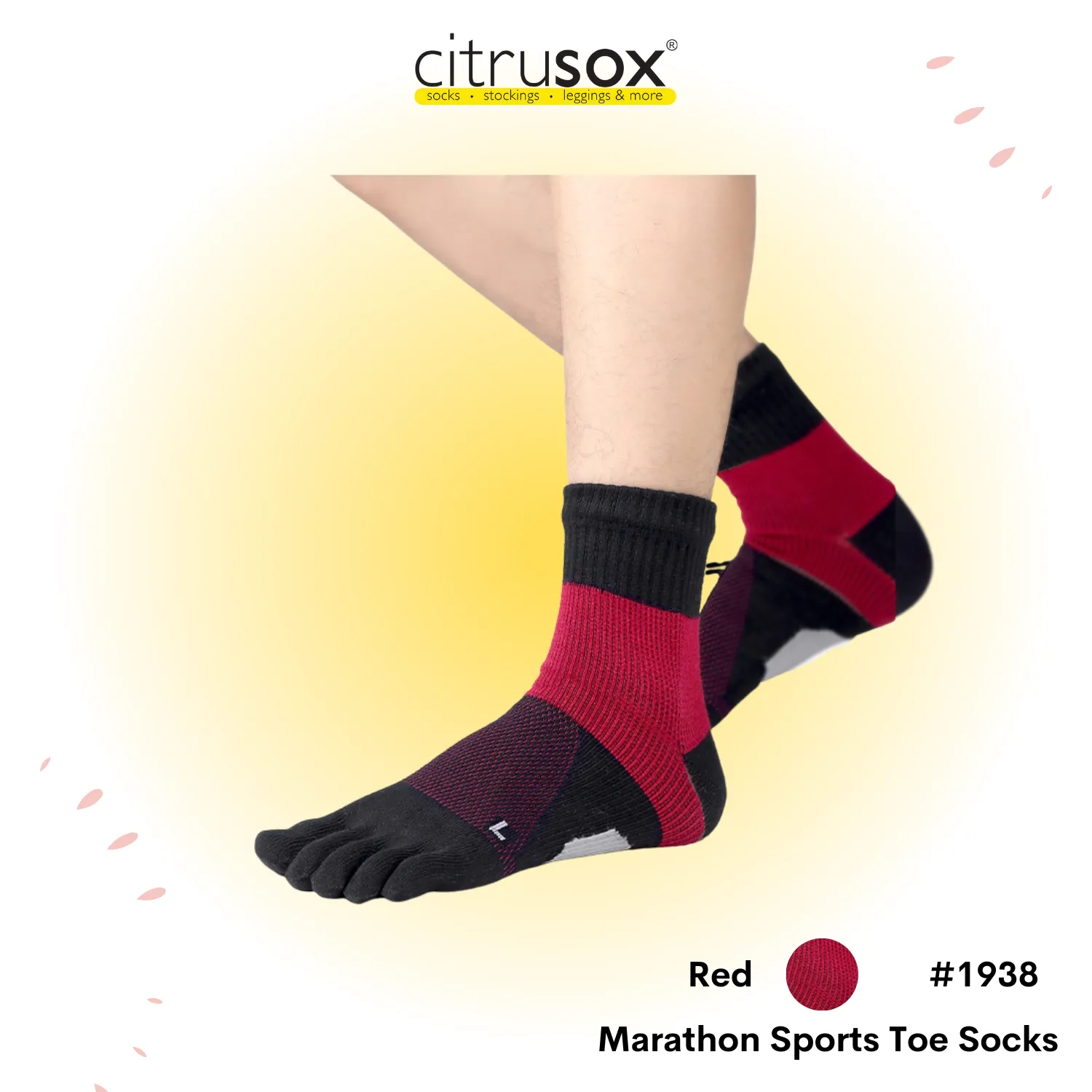 Wrap Patch Marathon Sports Toe Socks