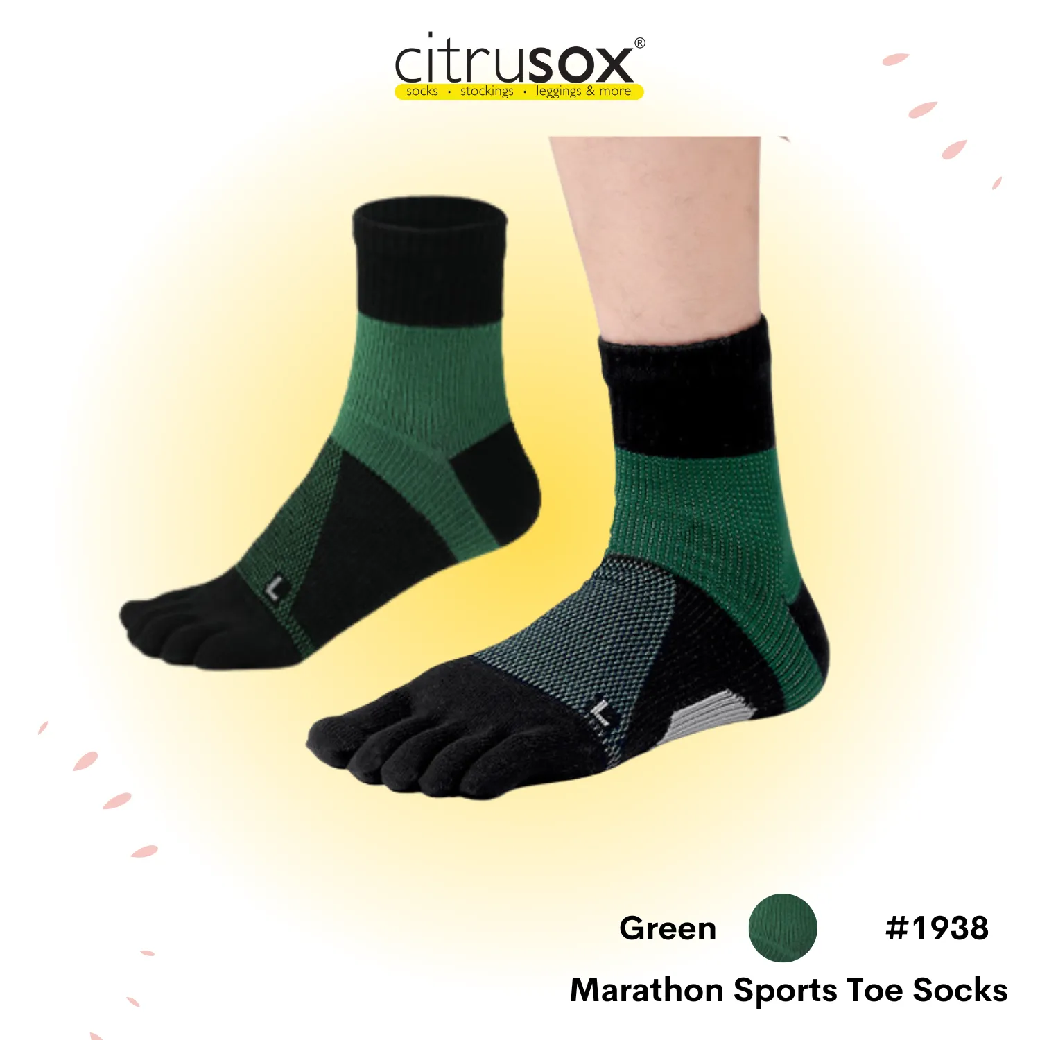 Wrap Patch Marathon Sports Toe Socks