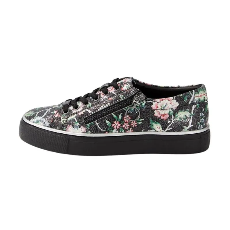 Ziera Pamela XF Black Floral Women's Walking Shoes